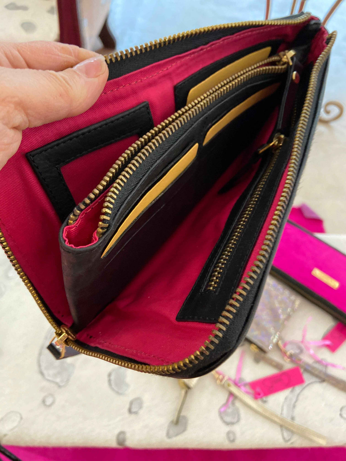 Savon - Black Rainbow Unicorn clutch wallet