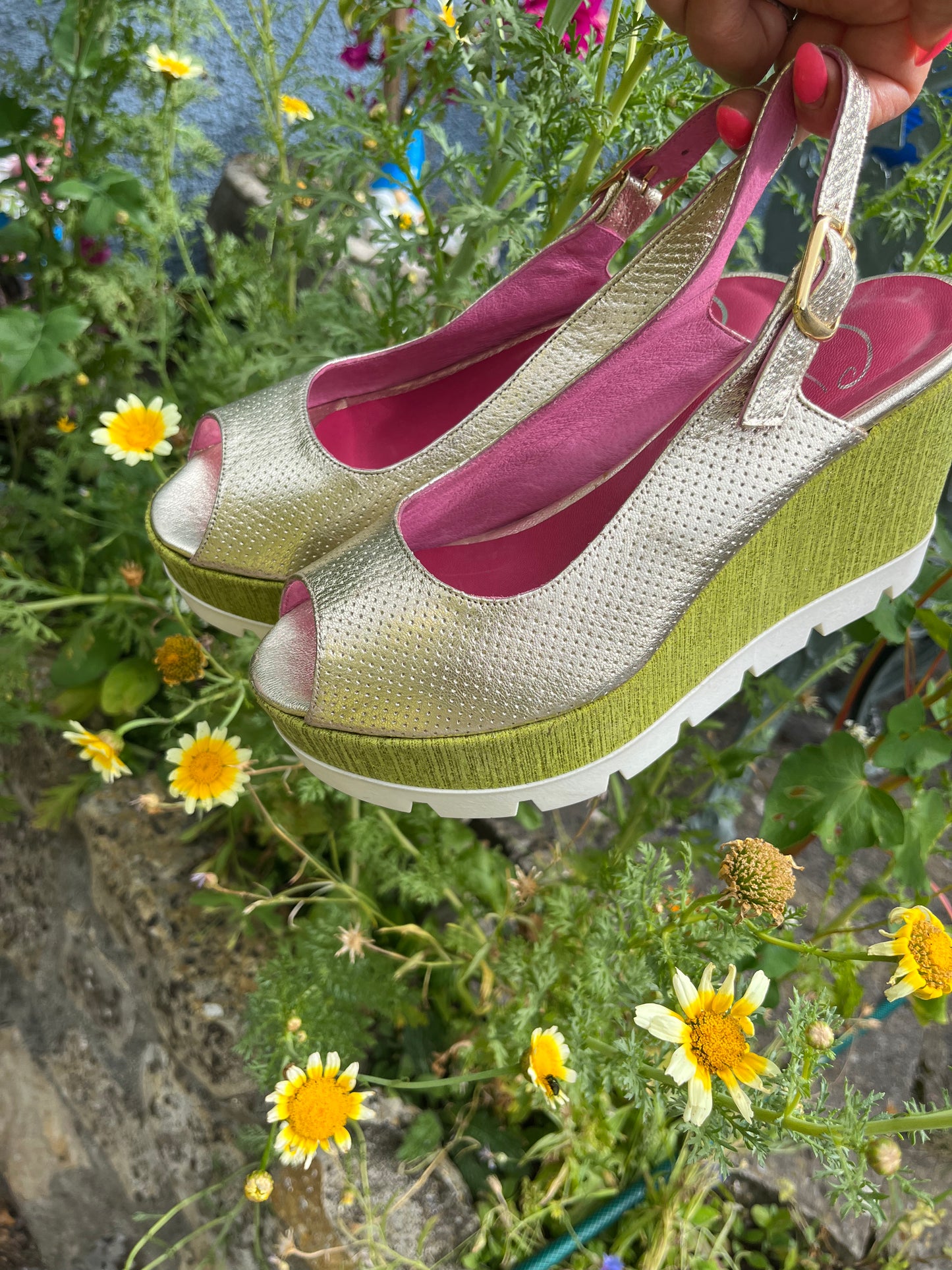 Fallon -Gold wedge LAST PAIR 37 - Chanii B