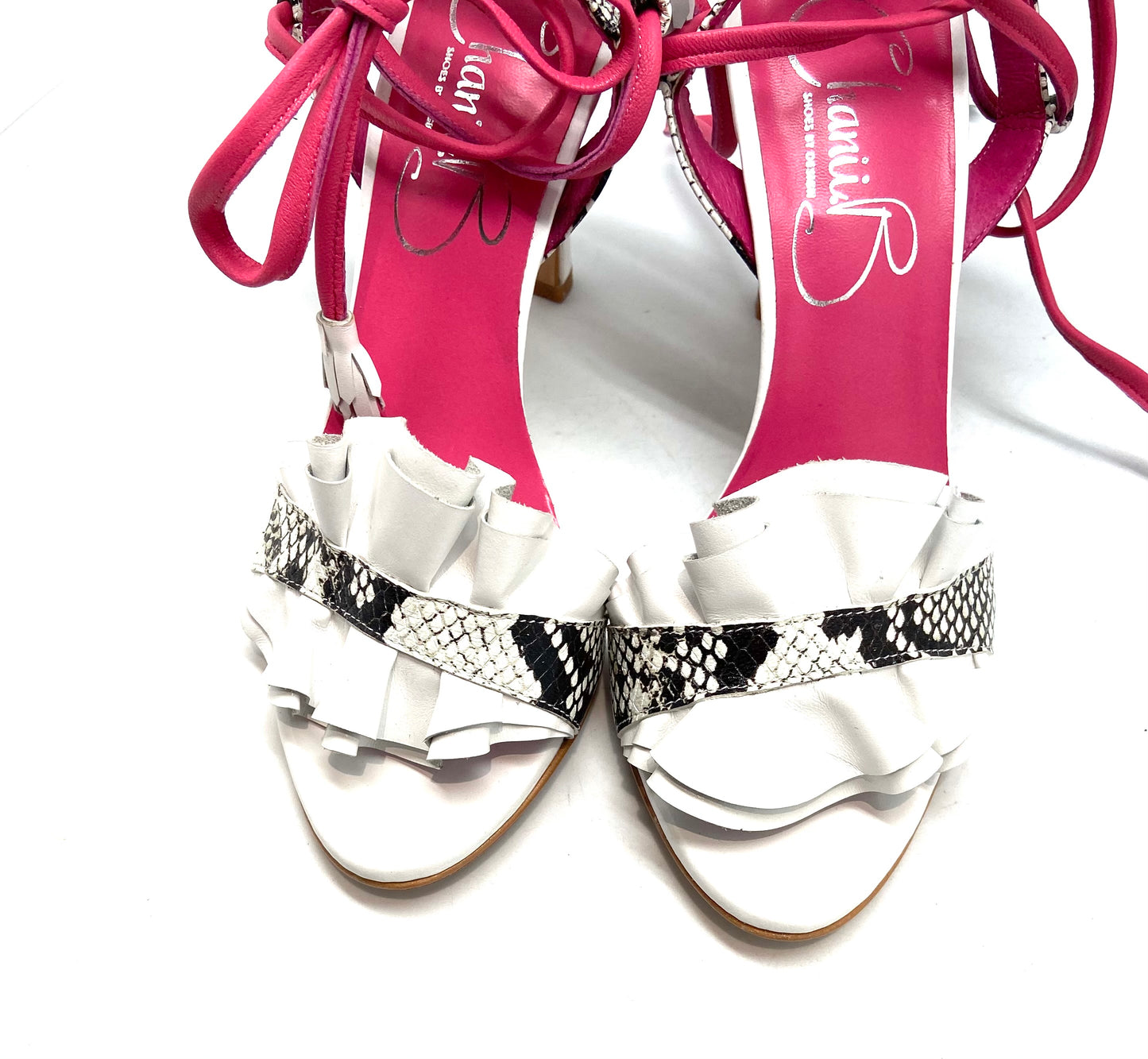 Antibes- white fuchsia sandal - Chanii B