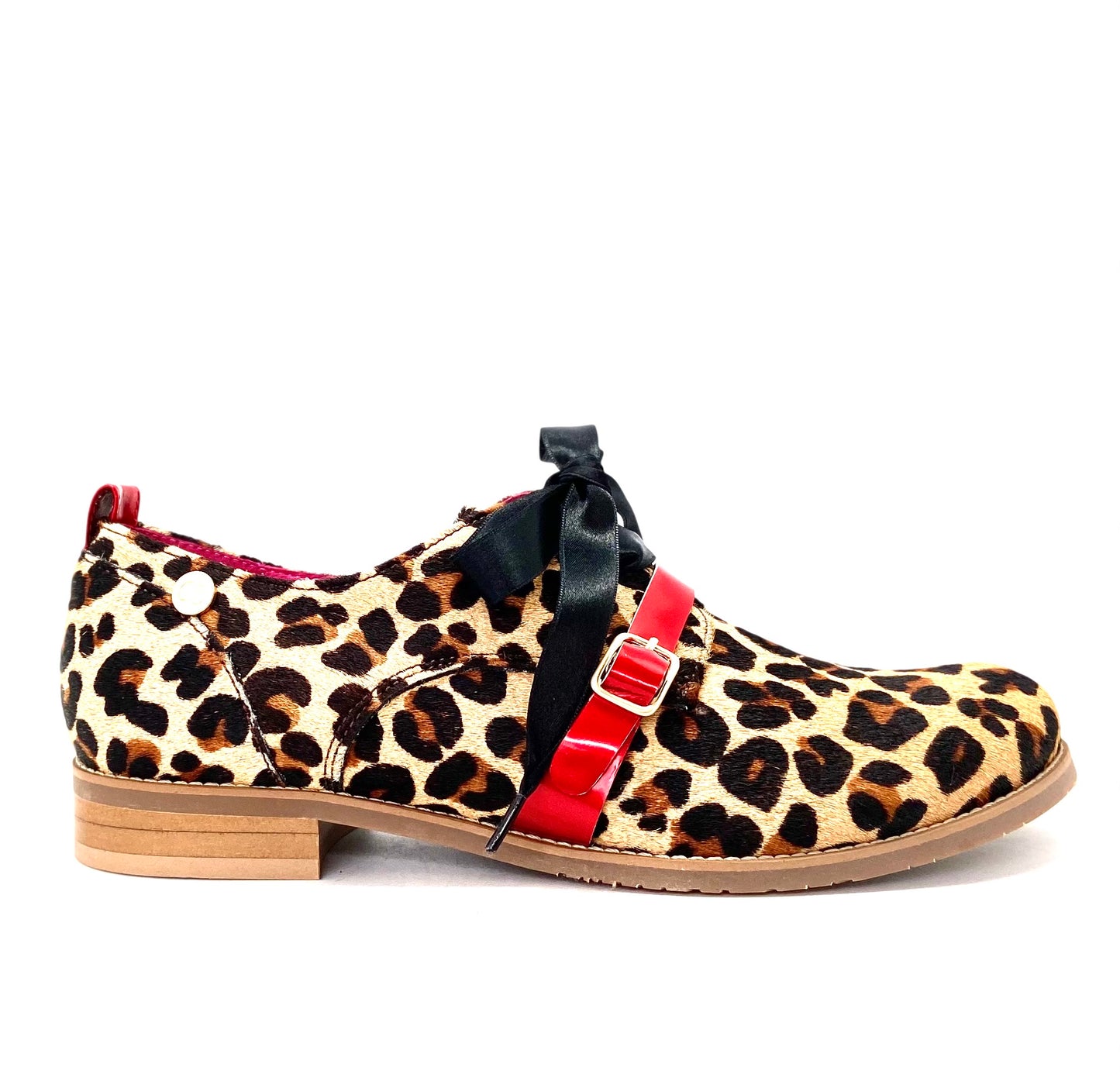 Excuse Moi - Leopard cow hide lace up - Chanii B