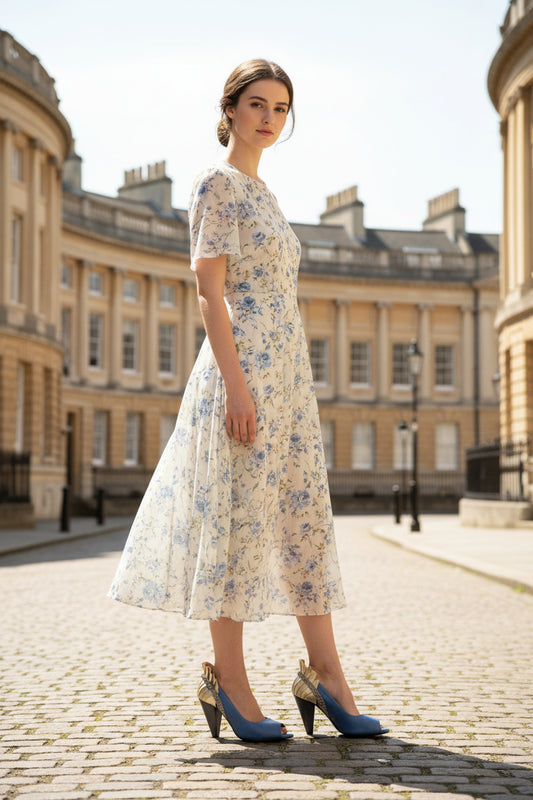 Rosert-Blue open toe heel shoe Last pair 37! - Chanii B