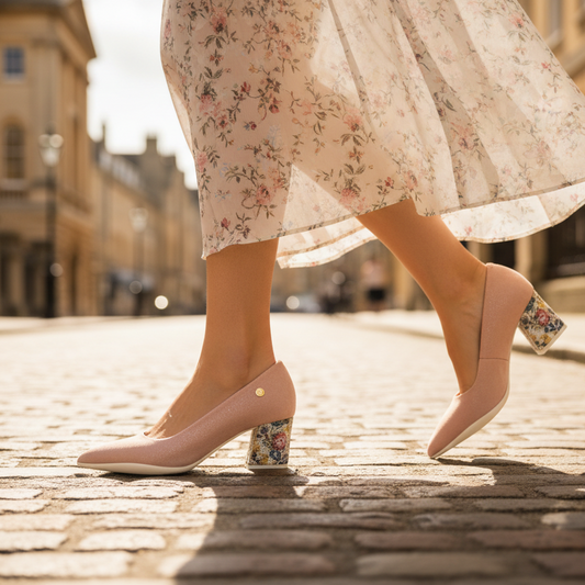 Lu Lu - Dusty Pink low heel shoe - Chanii B