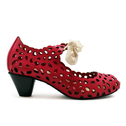 Luca - Fuchsia low heel shoe