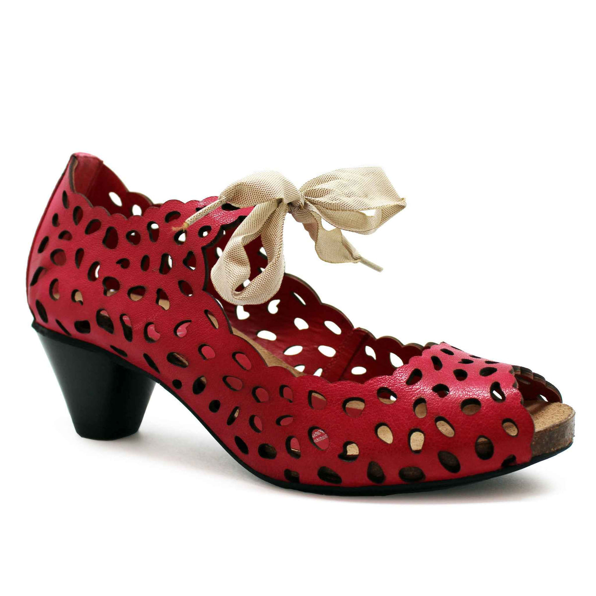Luca - Fuchsia low heel shoe