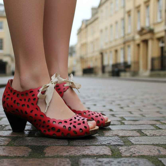 Luca - Fuchsia low heel shoe