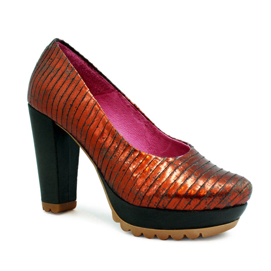 Pate - Copper Laser stripe platform shoe - Chanii B