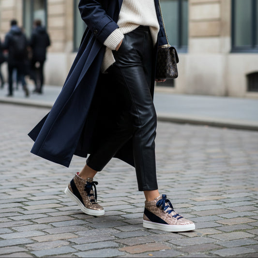 Patin - Rose Gold Pony high top sneaker - Chanii B