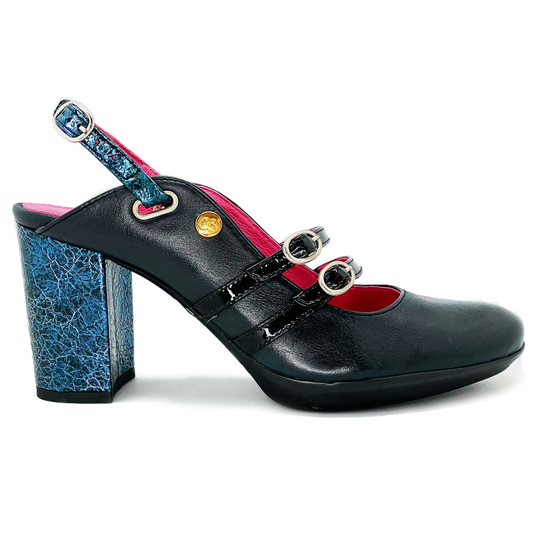 Pineapple - Navy sling back shoe - Chanii B