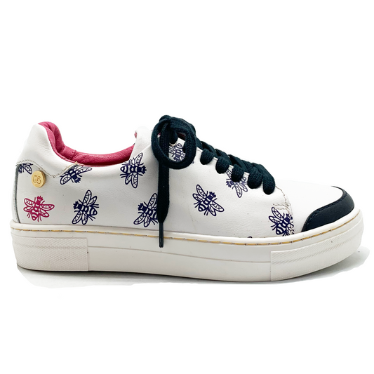 Platinum - White Crown Bee sneaker - Chanii B