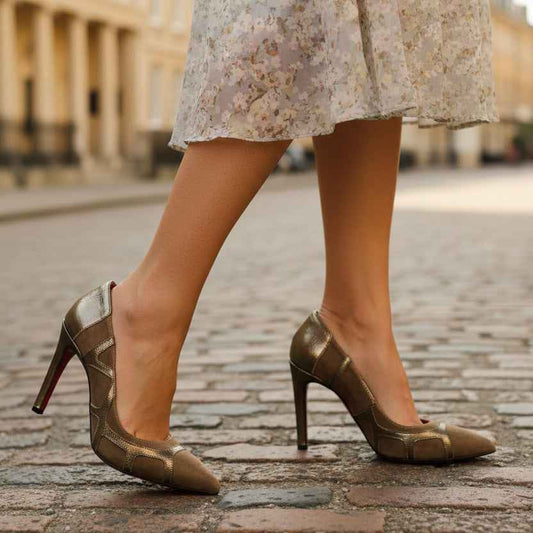 Prisom taupe High heel shoe- LAST PAIRS 36& 37