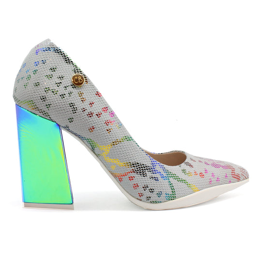 Pailette - Rainbow Snake High heel shoe - Chanii B