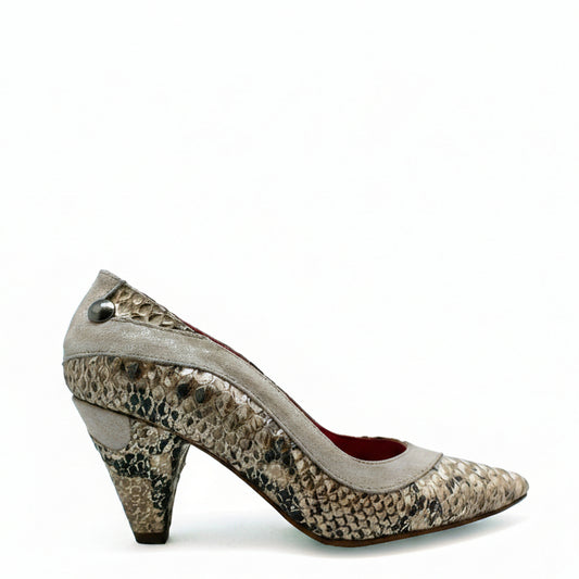 Salon - Gold/Cobra medium heel - Chanii B