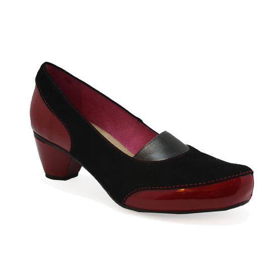 Seine - Black/Red low heel shoe - Chanii B