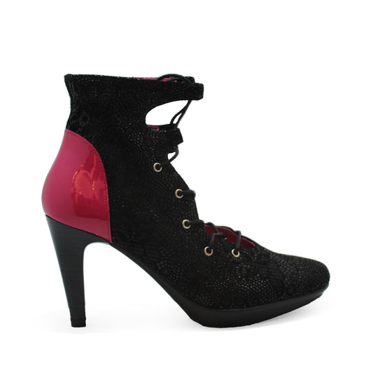 St Martins - Black/Fuchsia high heel shoe - Chanii B
