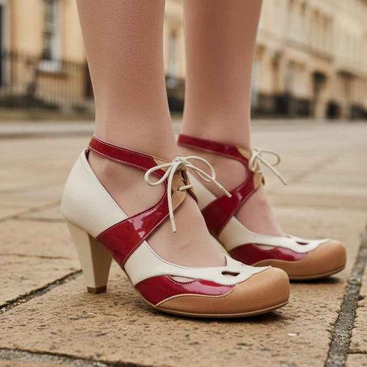 Toujours Natural Red- heel shoe- Last pairs 36, 40 and 42!