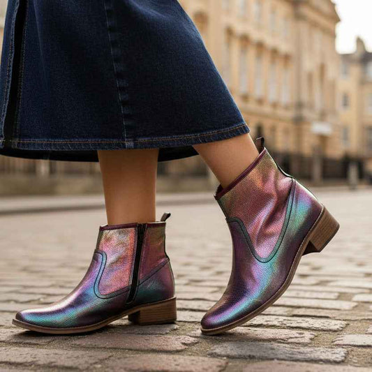 Zipp - Iridescent ankle boot- Last pair 36
