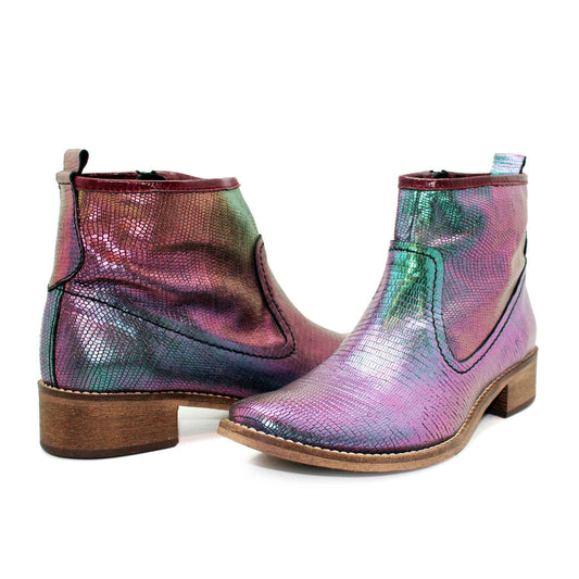 Zipp - Iridescent ankle boot- Last pair 36