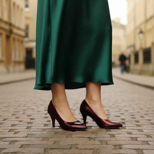 Zut - Red Metallic stiletto heel