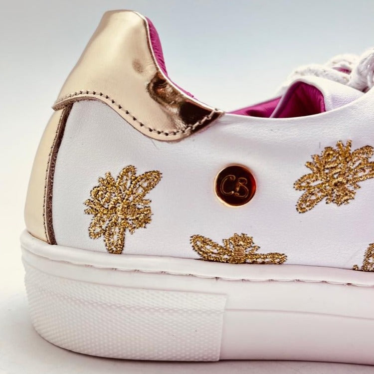 Platinum - White Gold Crown Bee sneaker