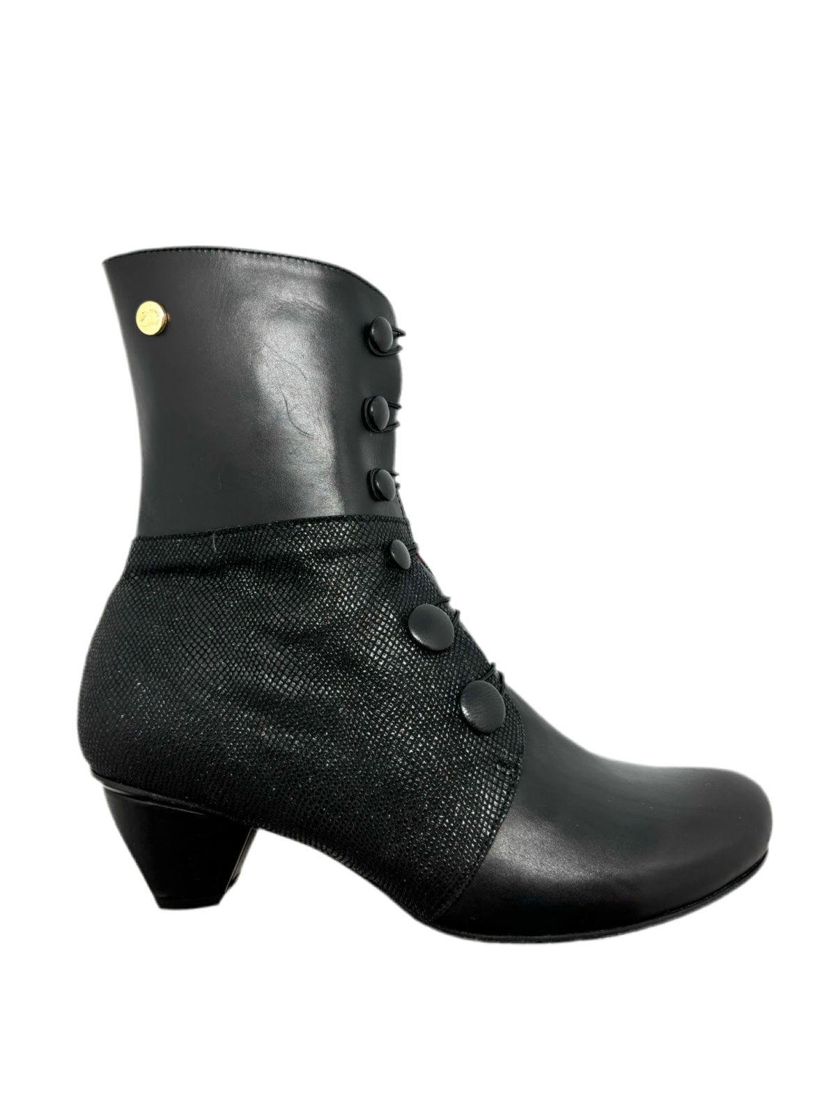 Chateau Noir - Black and glitter Button boot