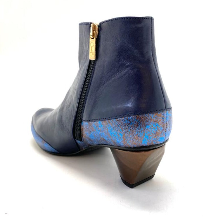 La Rui - Navy/Bronze- Ankle boot