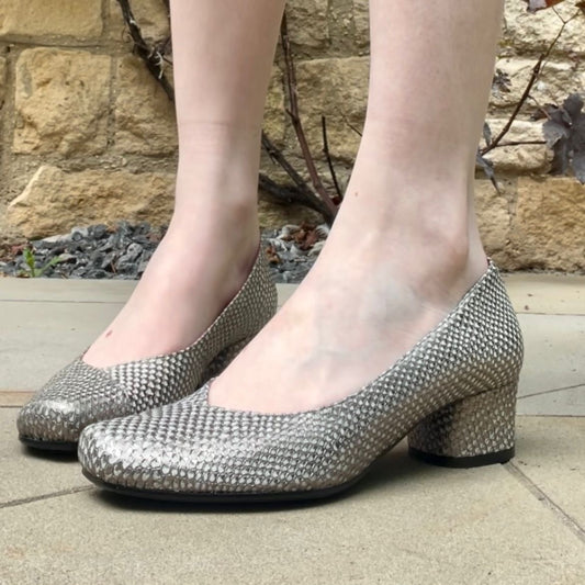 Polo - Bronze Snake Low heel shoe - Chanii B