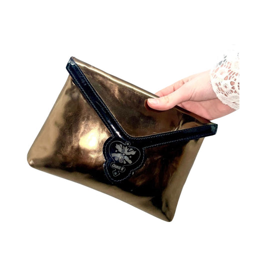Envelope-Bronze handbag/clutch