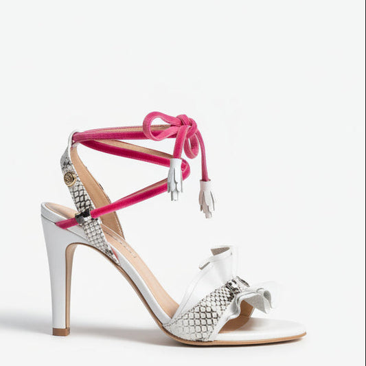 Antibes- white fuchsia sandal- Last pairs 37