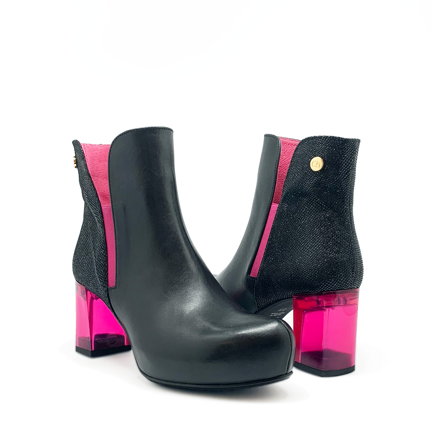 Canal -Ankle boot Black/Fuchsia