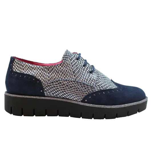 Bolt - Navy blue suede lace up shoe- Last pairs 36 and 38