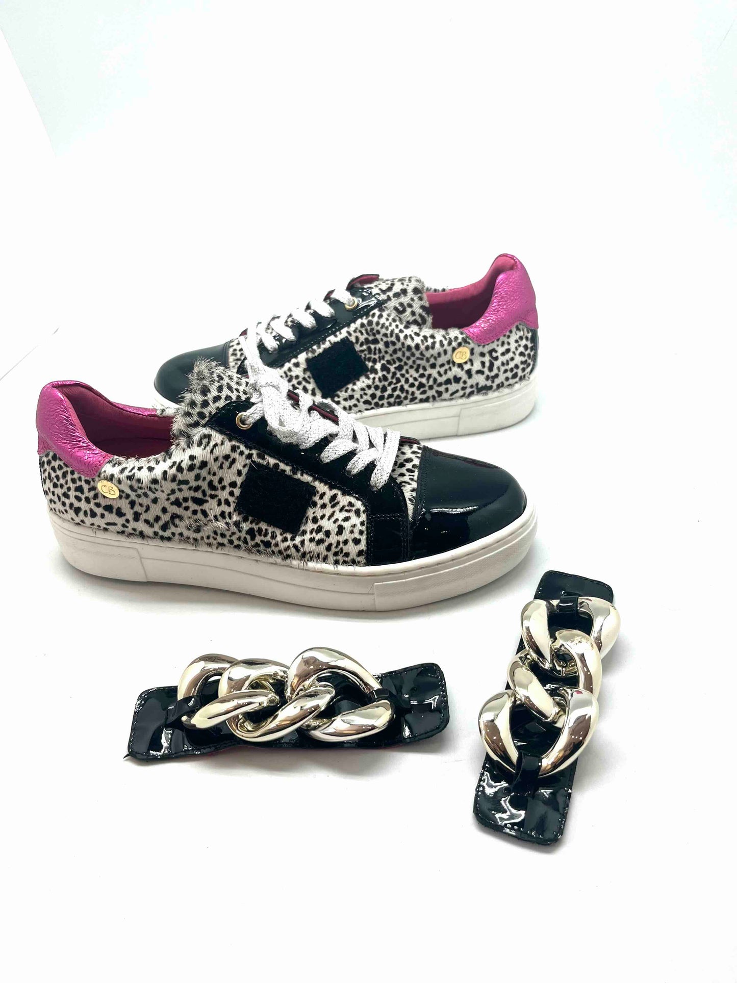 Cello- Cheetah black-fuchsia sneaker - Chanii B
