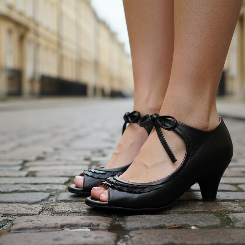 Chablis - Black open toe