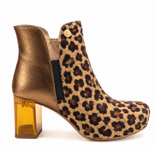 Canal -Ankle boot -Leopard cowhide