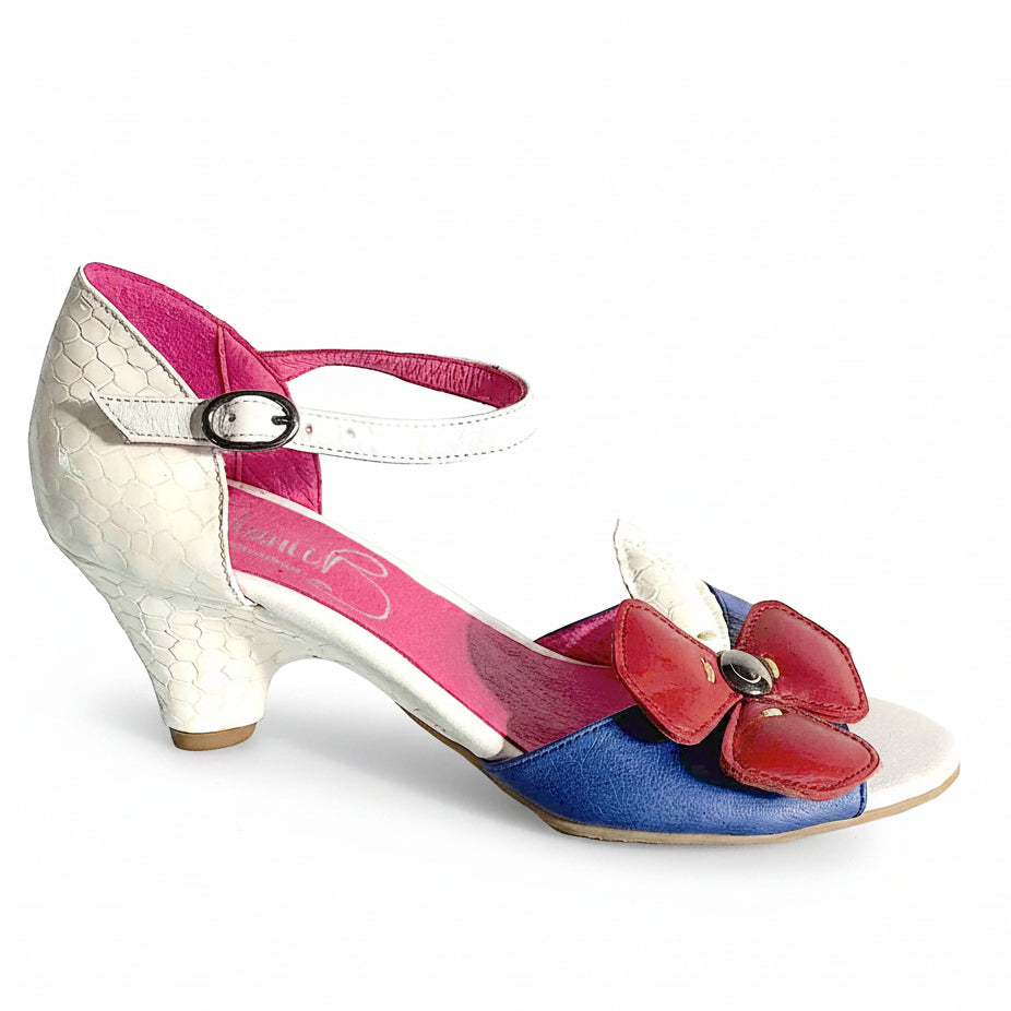 Fleur- Blue red and white