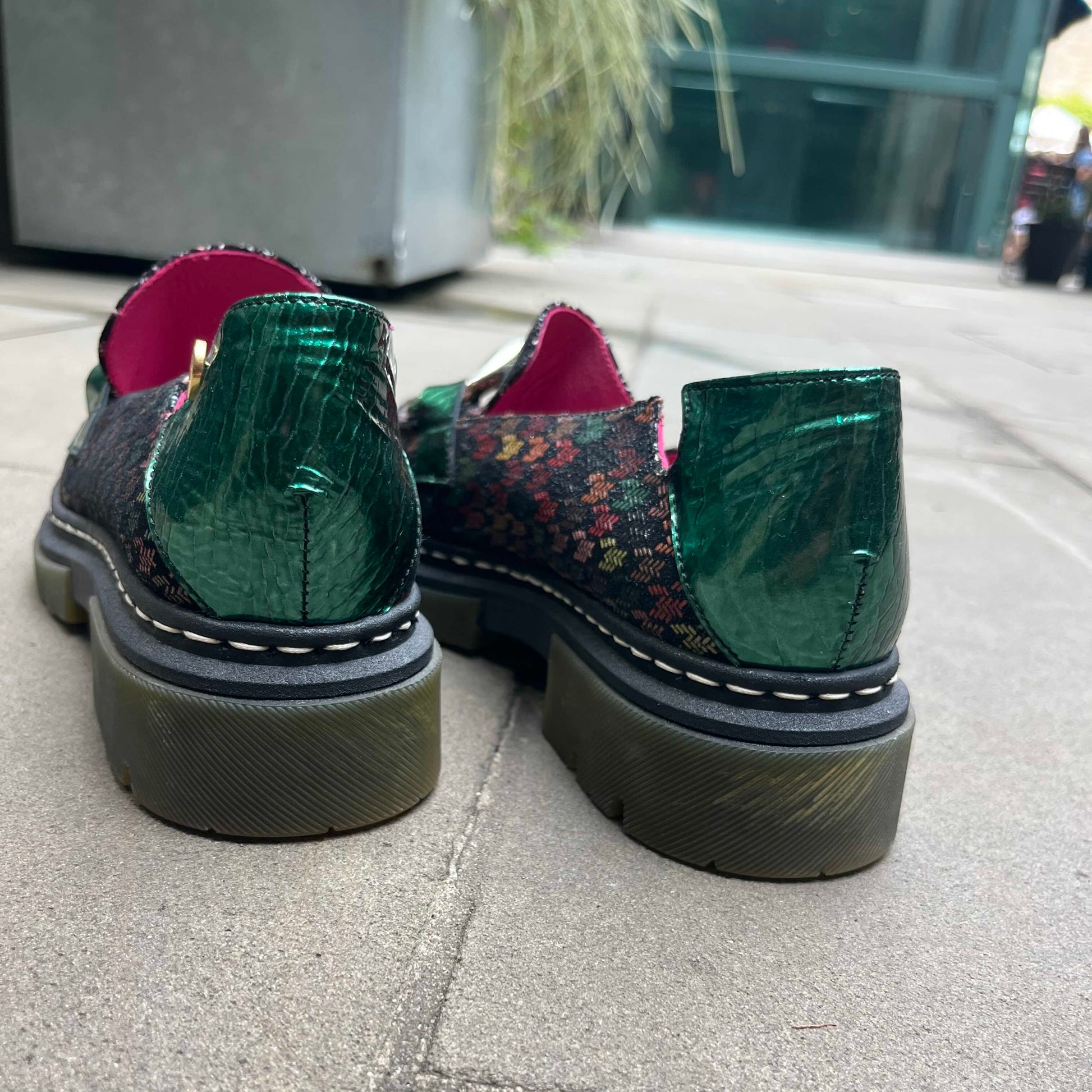 Flambe - Multi houndstooth leather loafer - Chanii B