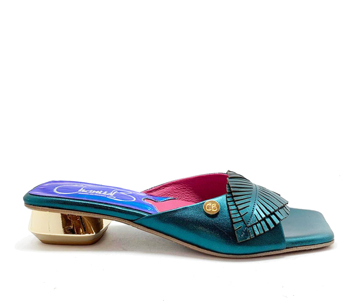 Kiki slide- Aqua metallic slide