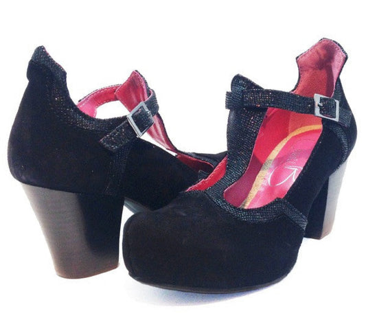 Cerise Black suede print- last pair 36 and 40! - Chanii B