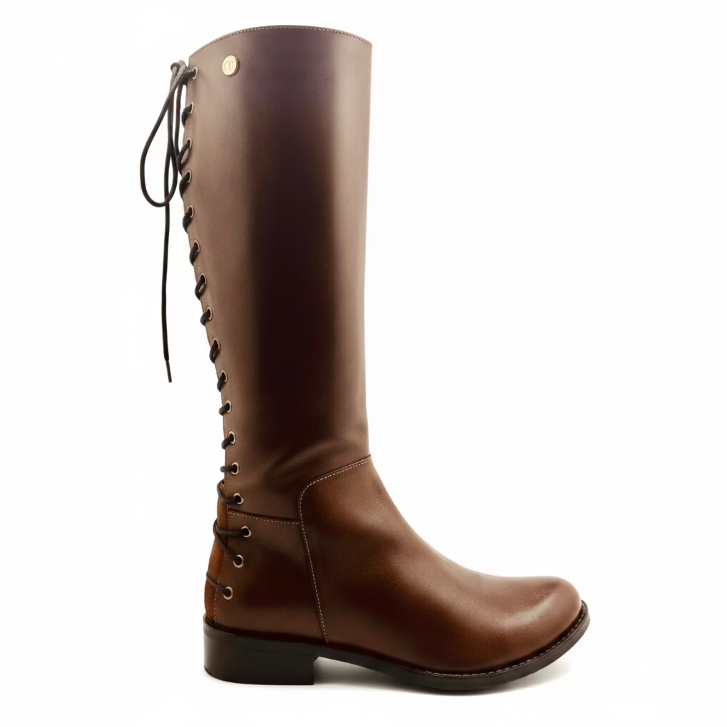 Empire - Brown leather long leg boot