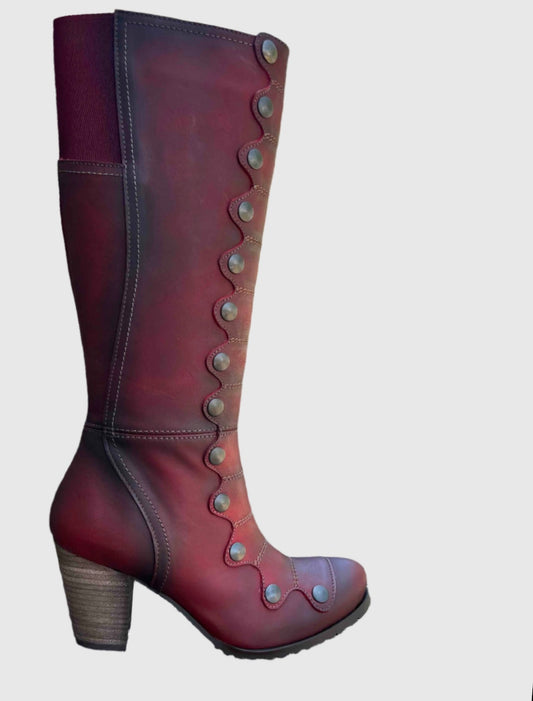 Semaine -Long leg boot cranberry wine