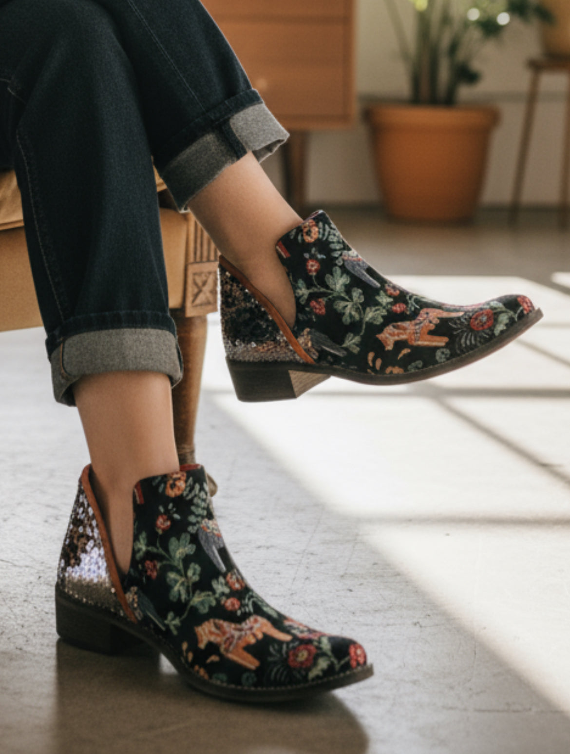 Zippette Horse ankle boot