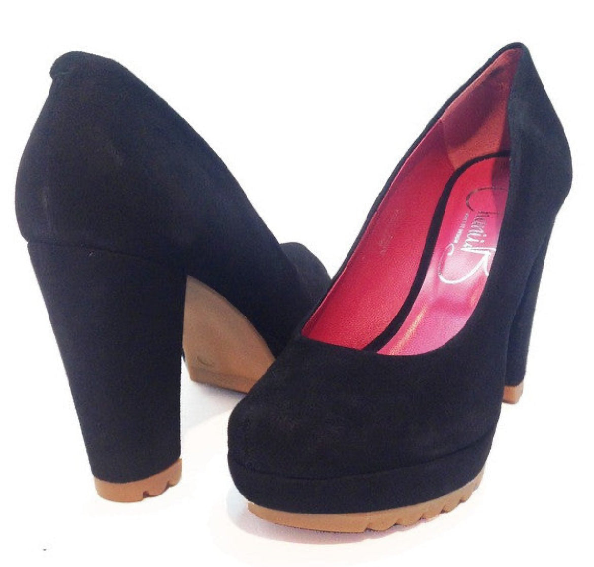 Pate - Black Suede Platform shoe - Chanii B