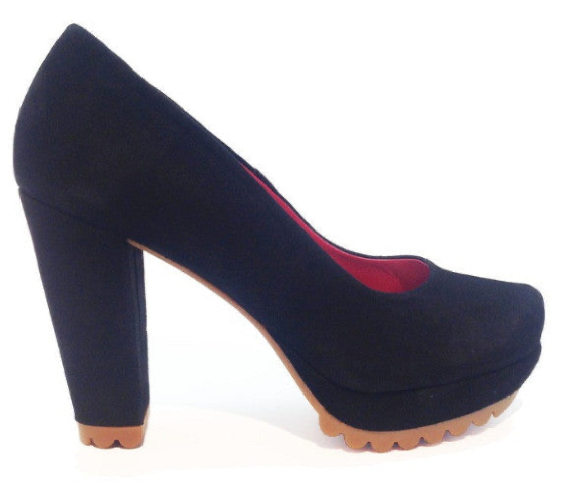 Pate - Black Suede Platform shoe - Chanii B