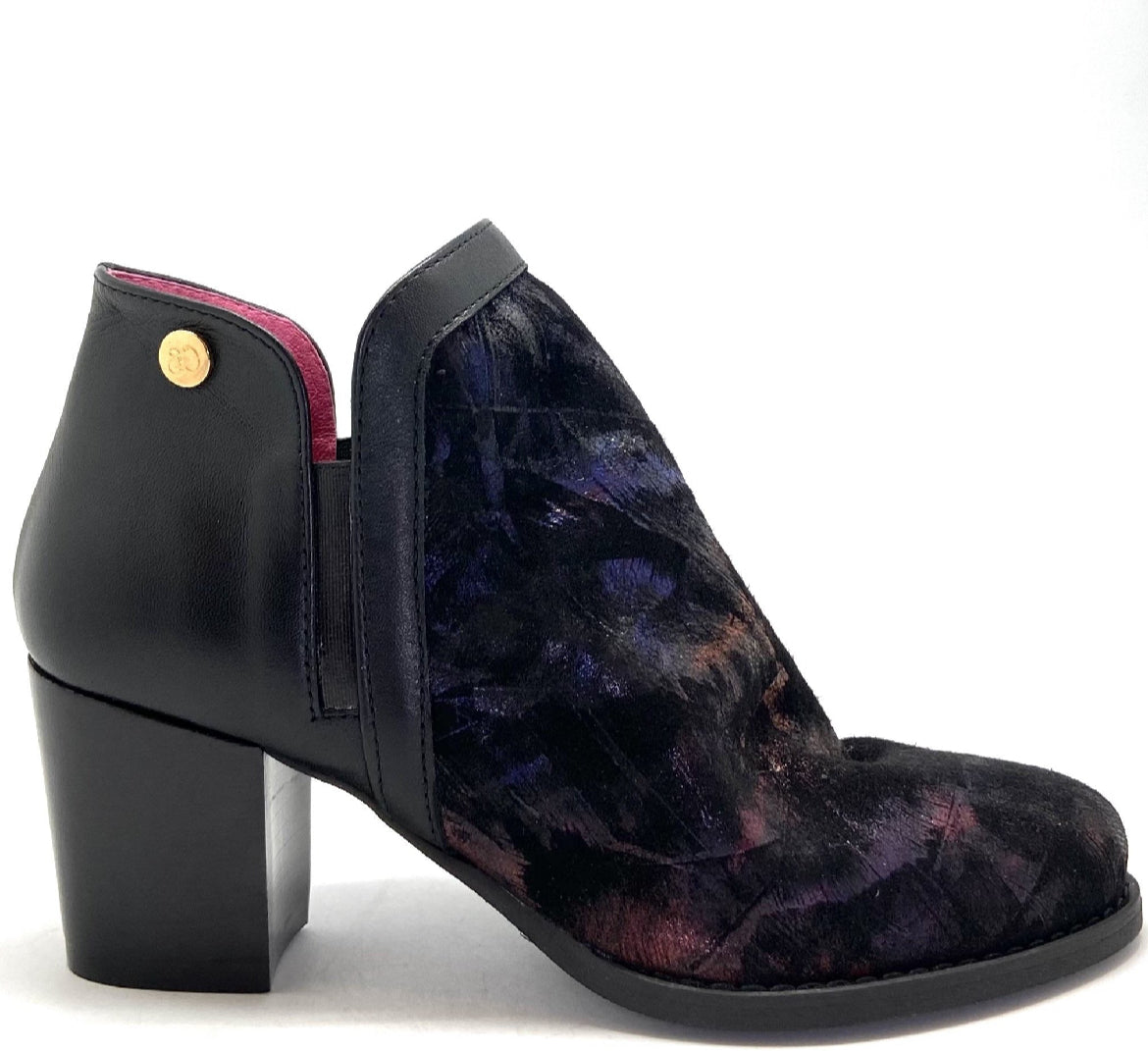 Plume - Black Multi Smoke ankle boot