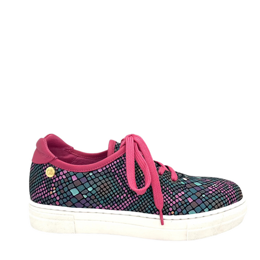 Pucker Up-Multi print lace up sneaker- NEW!