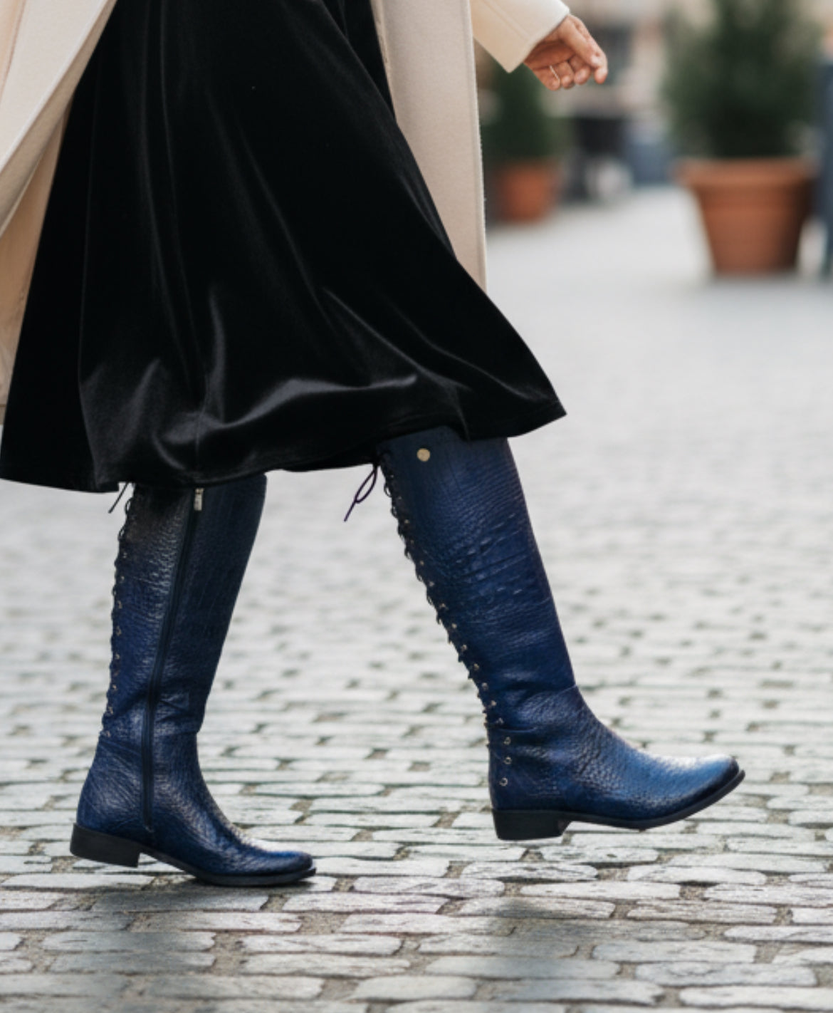 Empire - Navy long leg boot