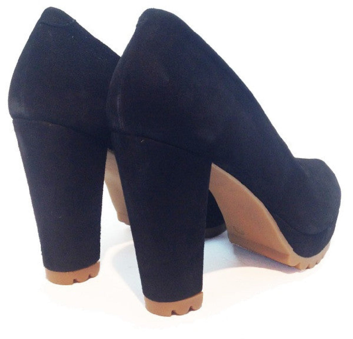 Pate - Black Suede Platform shoe - Chanii B