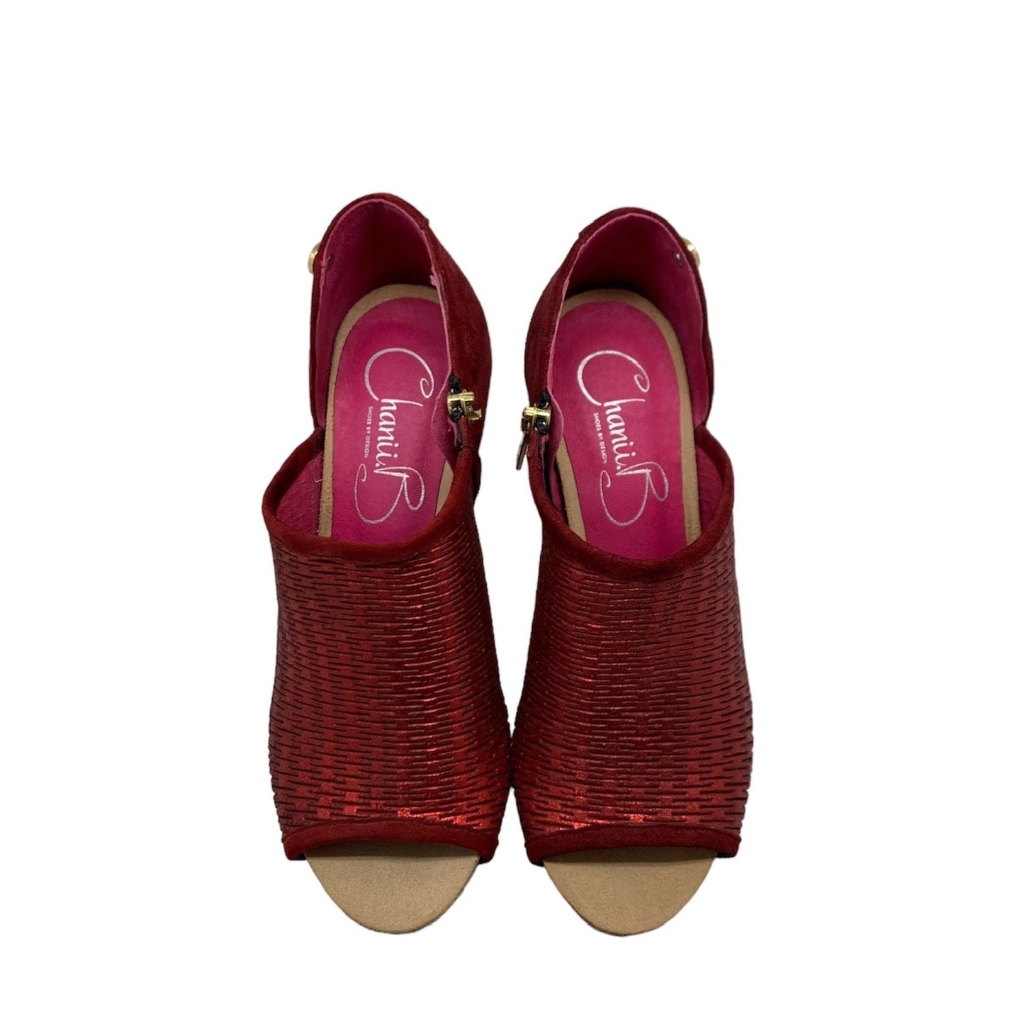 Parc -Ruby red open toe heel sandal