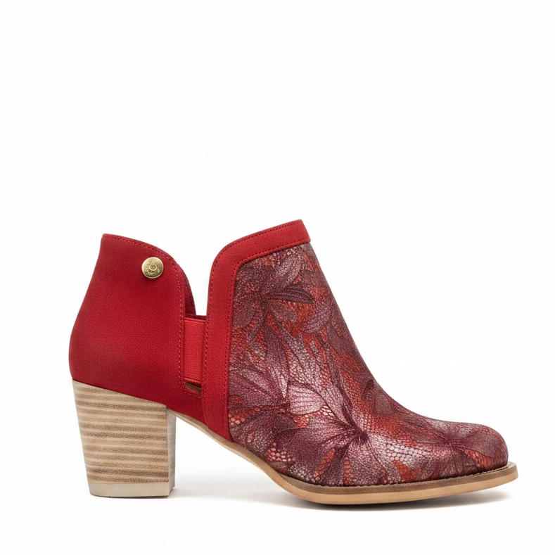 Plume -Red ankle boot