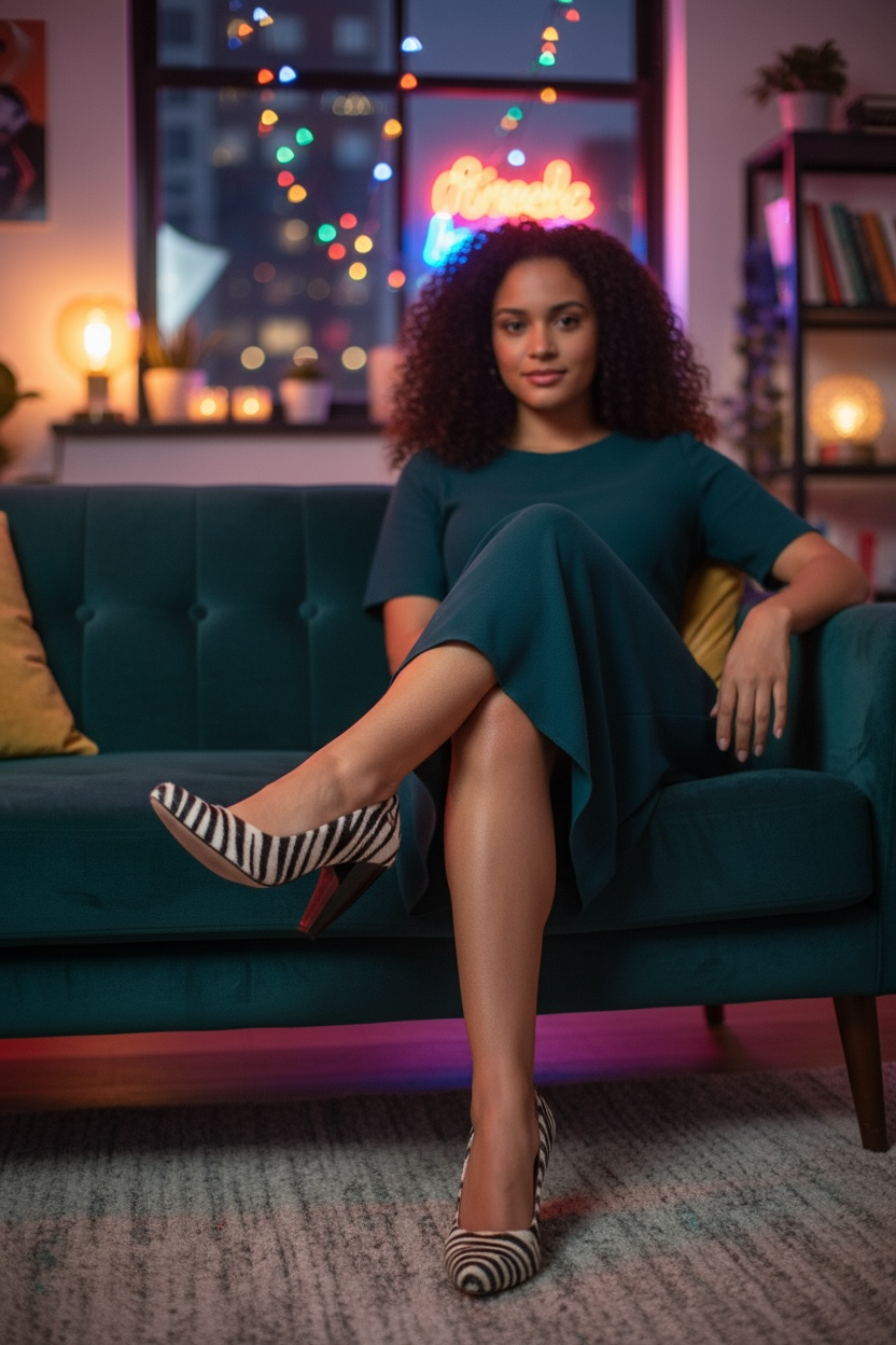 Tierra - Zebra Print cow hide heels - Chanii B