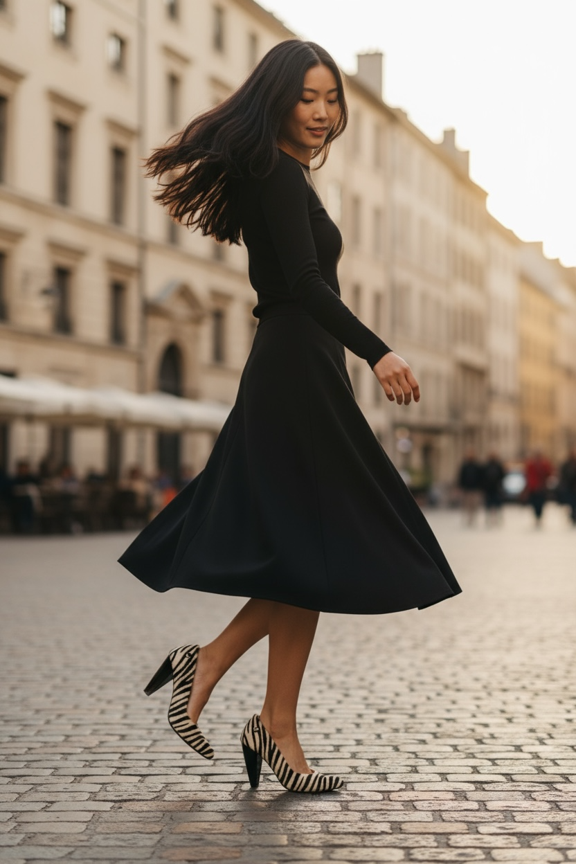 Tierra - Zebra Print cow hide heels - Chanii B